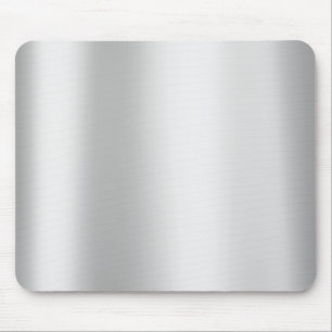 Silver Gray Monochrom Minimal Gold Metallic Steel Mouse Pad