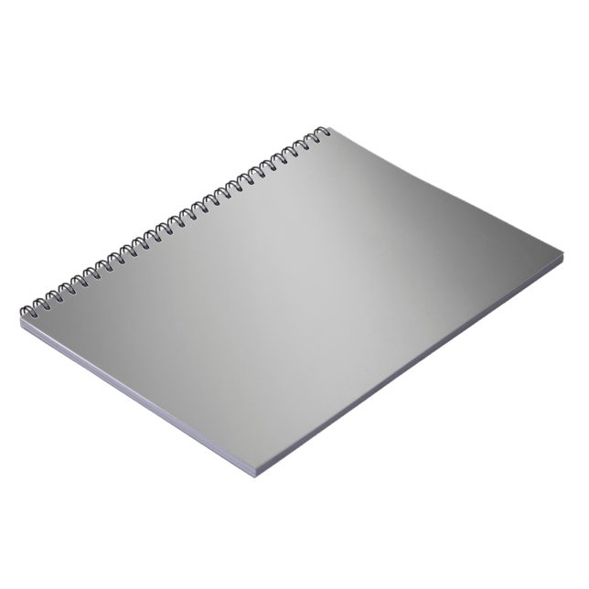 Silver Gray  moonlight ombre effect  Notebook (Left Side)