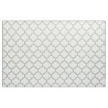 Silver Gray Moroccan Trellis Pattern Fabric
