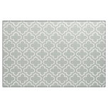 Silver Gray Moroccan Trellis Pattern Fabric 02