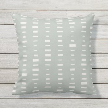 Silver Gray Outdoor Pillows - Block Stripe by Richard__Stone at Zazzle