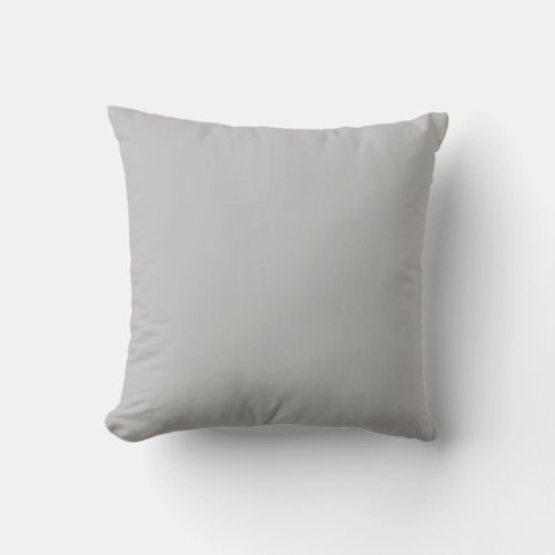 Silver Gray Plain Solid Color Throw Pillow