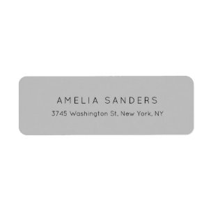 Silver Gray Professional Modern Unique Elegant Label