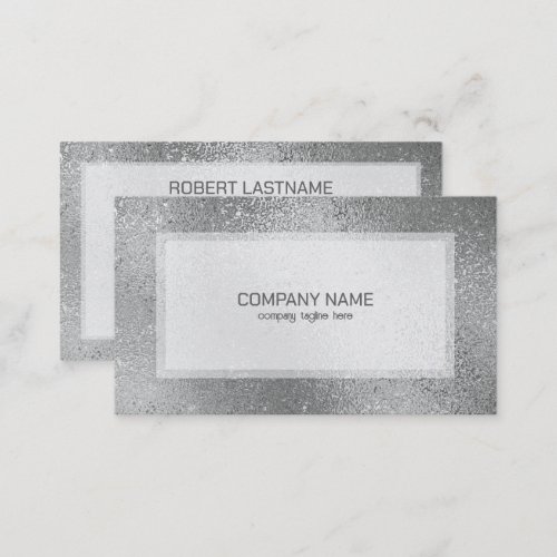 Silver gray shimmering iridescent texture business card