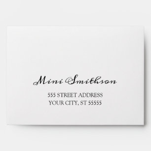 Silver Gray Simply Wedding Sweet16th 15th Grey Envelope