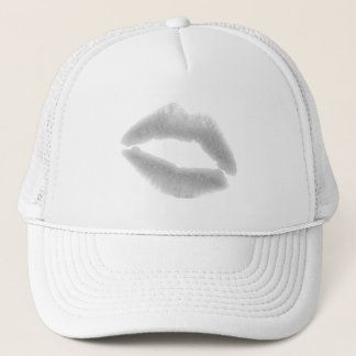 SILVER GRAY SNOWFLAKE KISS LIPS FASHION BEAUTY MAK TRUCKER HAT