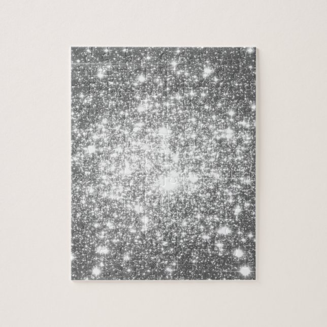Silver Gray Sparkle Jigsaw Puzzle (Vertical)