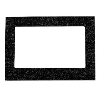 Silver Gray Specks on Black Magnetic Picture Frame