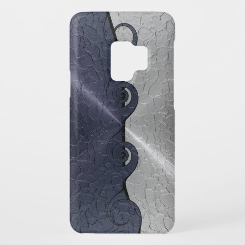 Silver Gray Stainless Metallic Swirl Pattern 2 Case_Mate Samsung Galaxy S9 Case
