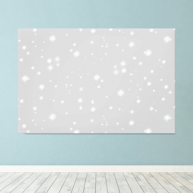 Silver Gray Starlight Canvas Print (Insitu(Wood Floor))