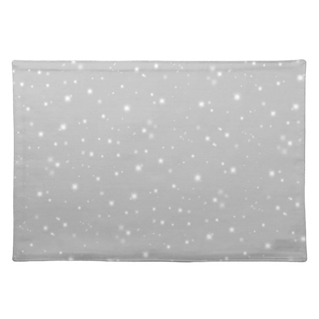 Silver Gray Starlight Cloth Placemat (Front)