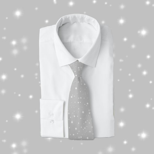 Silver Gray Starlight Neck Tie