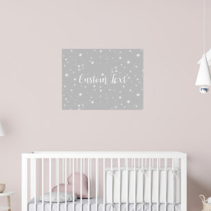 Silver Gray Starlight Poster