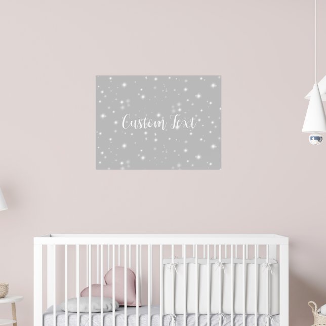 Silver Gray Starlight Poster (Nursery 2)