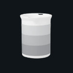 Silver Gray Striped Beverage Pitcher<br><div class="desc">Modern,  classic silver gray striped pattern.</div>