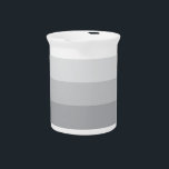 Silver Gray Striped Beverage Pitcher<br><div class="desc">Modern,  classic silver gray striped pattern.</div>