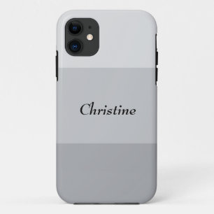 Silver Gray Striped iPhone 11 Case