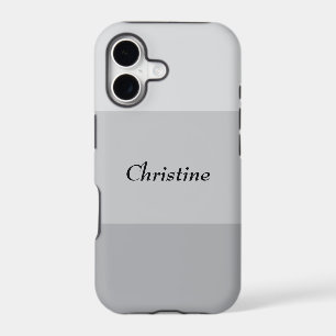 Silver Gray Striped iPhone 17 Case