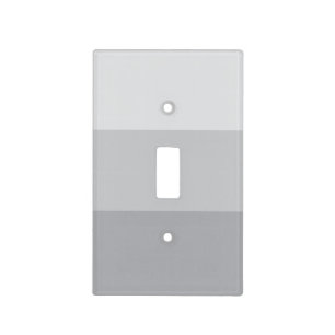 Silver Gray Striped Light Switch Cover