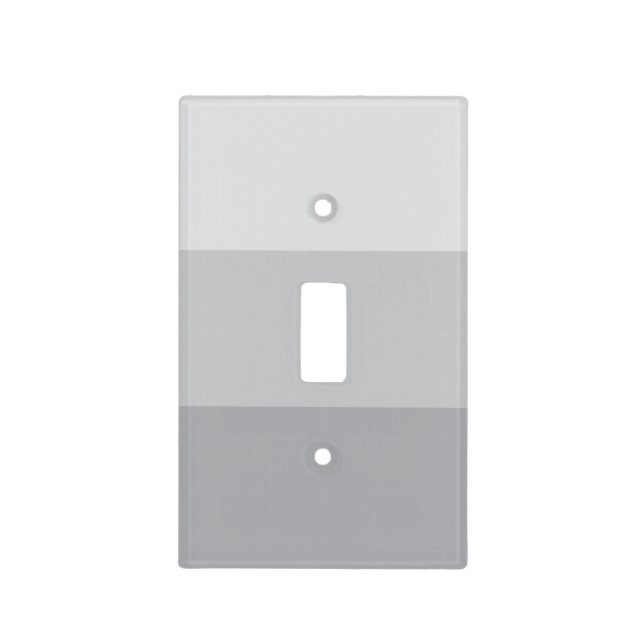 Silver Gray Striped Light Switch Cover (Front)