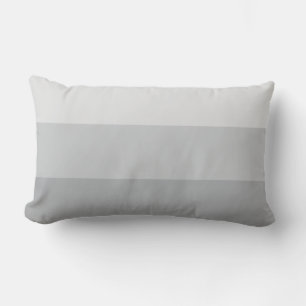 Silver Gray Striped Lumbar Pillow