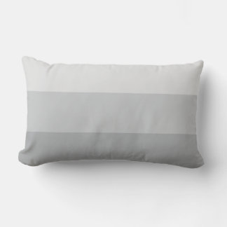 Silver Gray Striped Lumbar Pillow