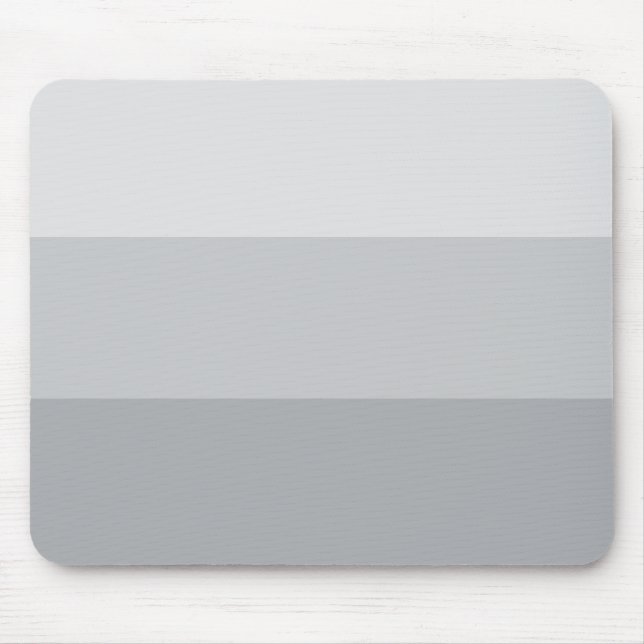 Silver Gray Striped Mouse Pad (Front)