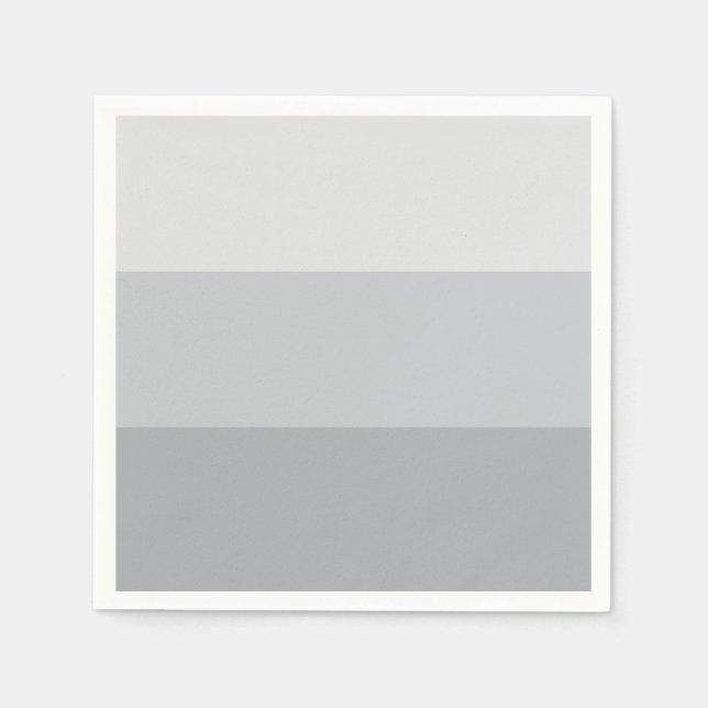 Silver Gray Striped Napkins (Front)