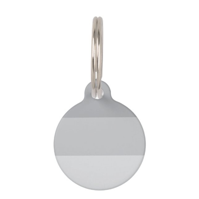 Silver Gray Striped Pet ID Tag (Front)