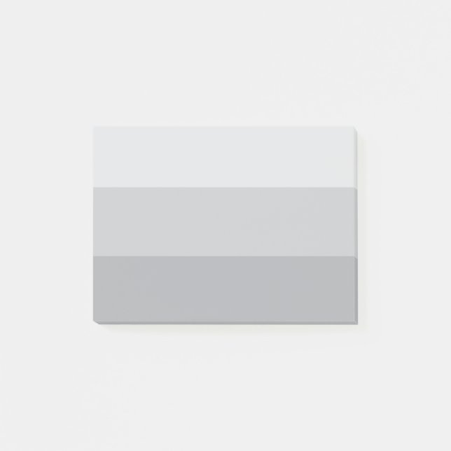 Silver Gray Striped Post-it Notes (Front)