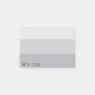 Silver Gray Striped Post-it Notes