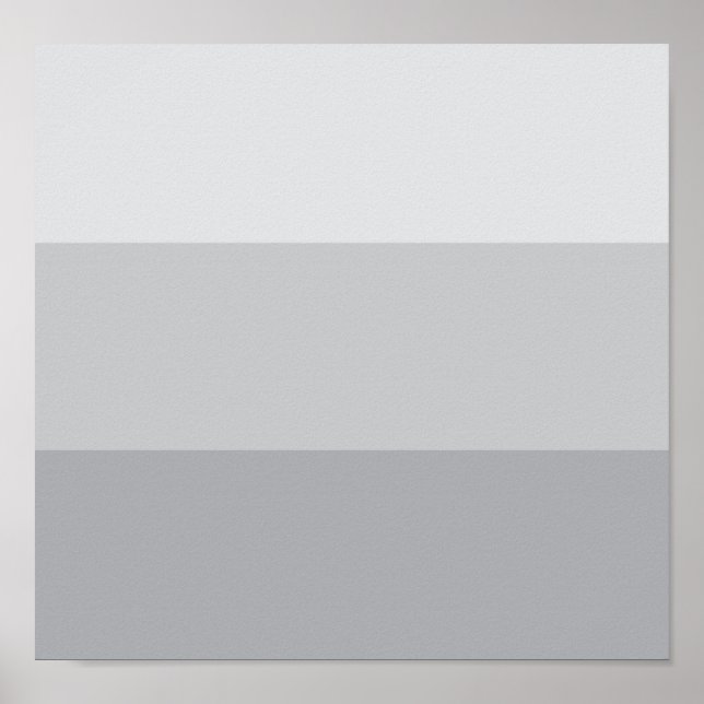 Silver Gray Striped Poster (Front)