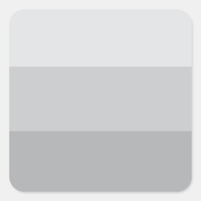 Silver Gray Striped Square Sticker (Front)