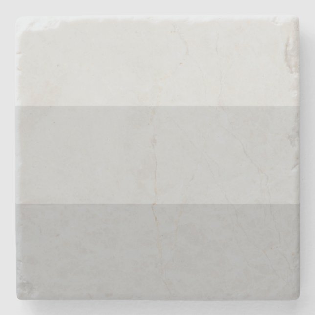 Silver Gray Striped Stone Coaster (Front)