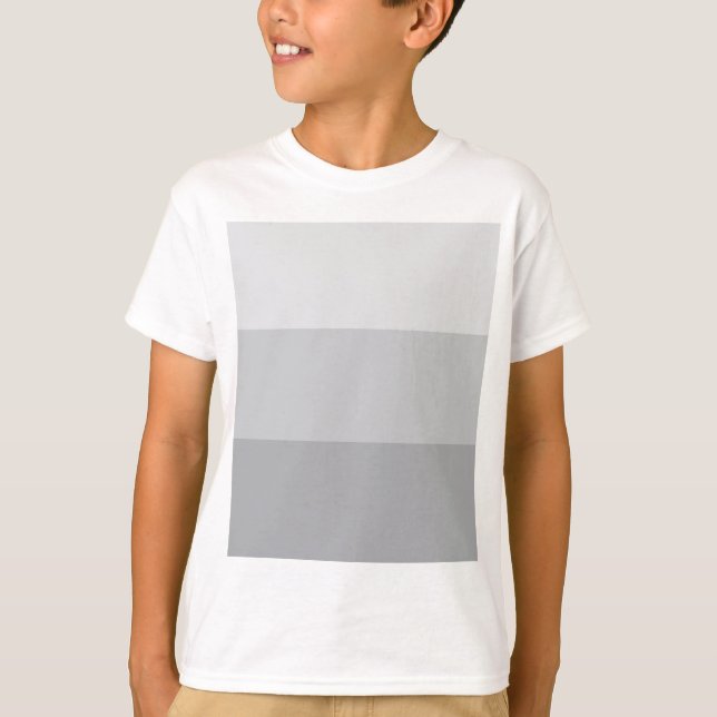 Silver Gray Striped T-Shirt (Front)