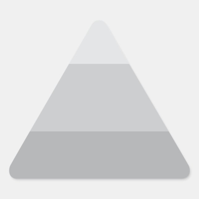 Silver Gray Striped Triangle Sticker (Front)