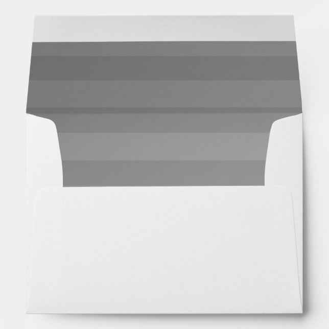 Silver & Gray Stripes 2 Envelope (Back (Bottom))