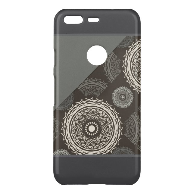 Silver Gray Taupe Circles  Uncommon Google Pixel Case (Back)
