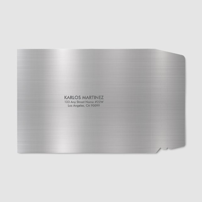 Silver Gray Texture Background Envelope Mailers (Front)