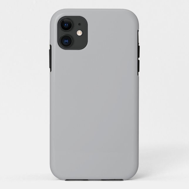 Silver Gray Tough iPhone 11 Case (Back)