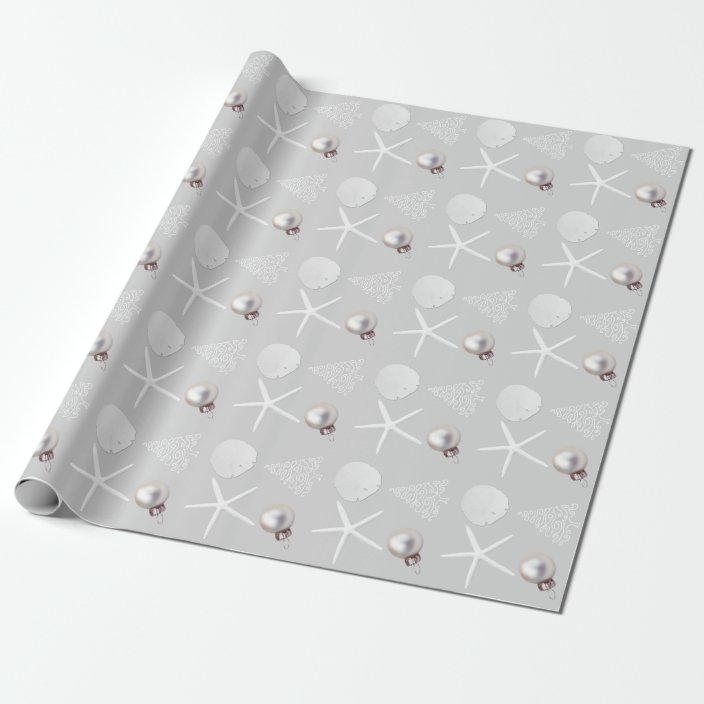 grey and white christmas wrapping paper