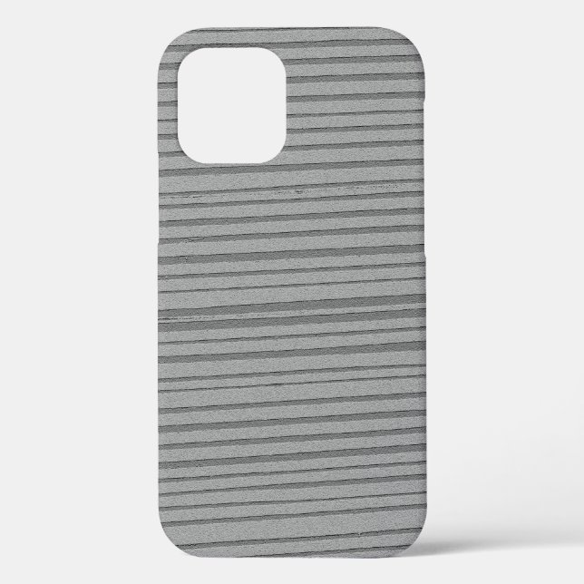 Silver Gray Unique Modern Stripe Pattern Case-Mate iPhone Case (Back)