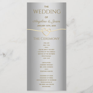 Silver Gray Wedding Program