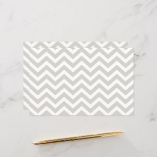 Silver Gray & White Chevron Wedding Cardstock