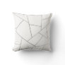 Silver Gray White Geometric Glam #1 (Faux Foil)  Throw Pillow
