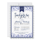 Silver Gray, White, Navy Blue Surprise Party