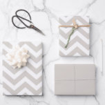 Silver Gray & White Thick Chevron Wedding Birthday Wrapping Paper Sheets<br><div class="desc">This stylish Gray and White Chevron Print graphic design is perfect for any project. The pastel gray and white color palette gives it a classic look that can be used in a variety of projects. It's perfect for a modern, minimalistic, and sophisticated look that will make your design stand out....</div>