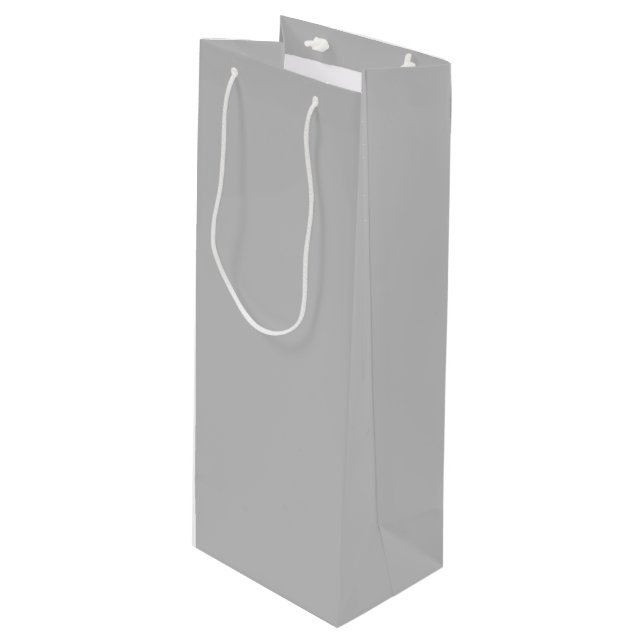 Silver Gray Wine Gift Bag (Front Angled)