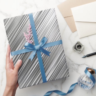 Silver Gray  Wrapping Paper