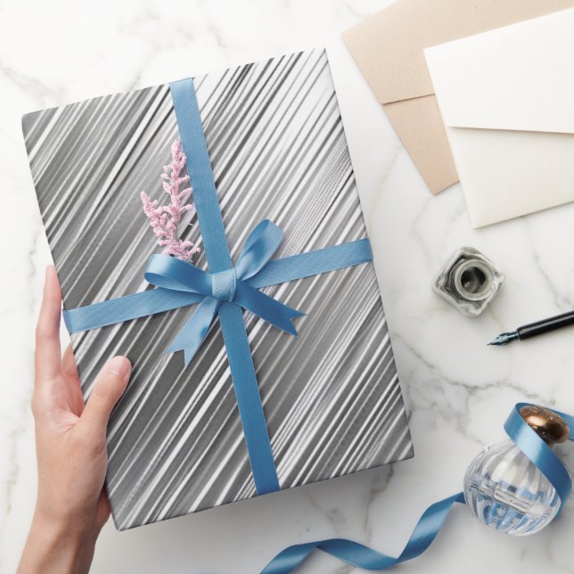 Silver Gray  Wrapping Paper (Gifting)